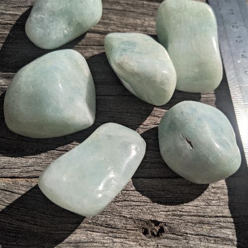 Aquamarine tumble crystals