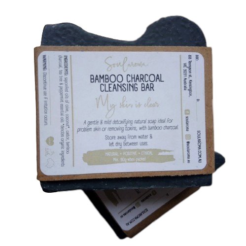 Bamboo charcoal cleansing bar soap Soularoma