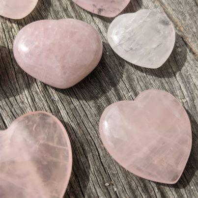 Rose quartz hearts Crystals Soularoma