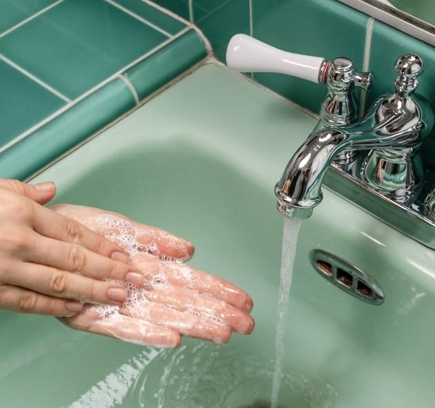 washing your hands with soap