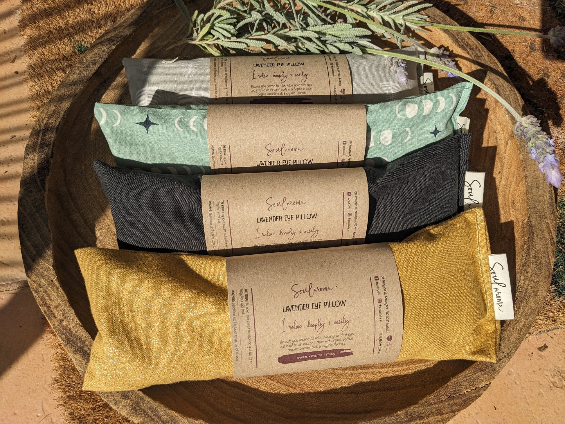 Lavender eye pillow (organic) Natural skincare Soularoma 