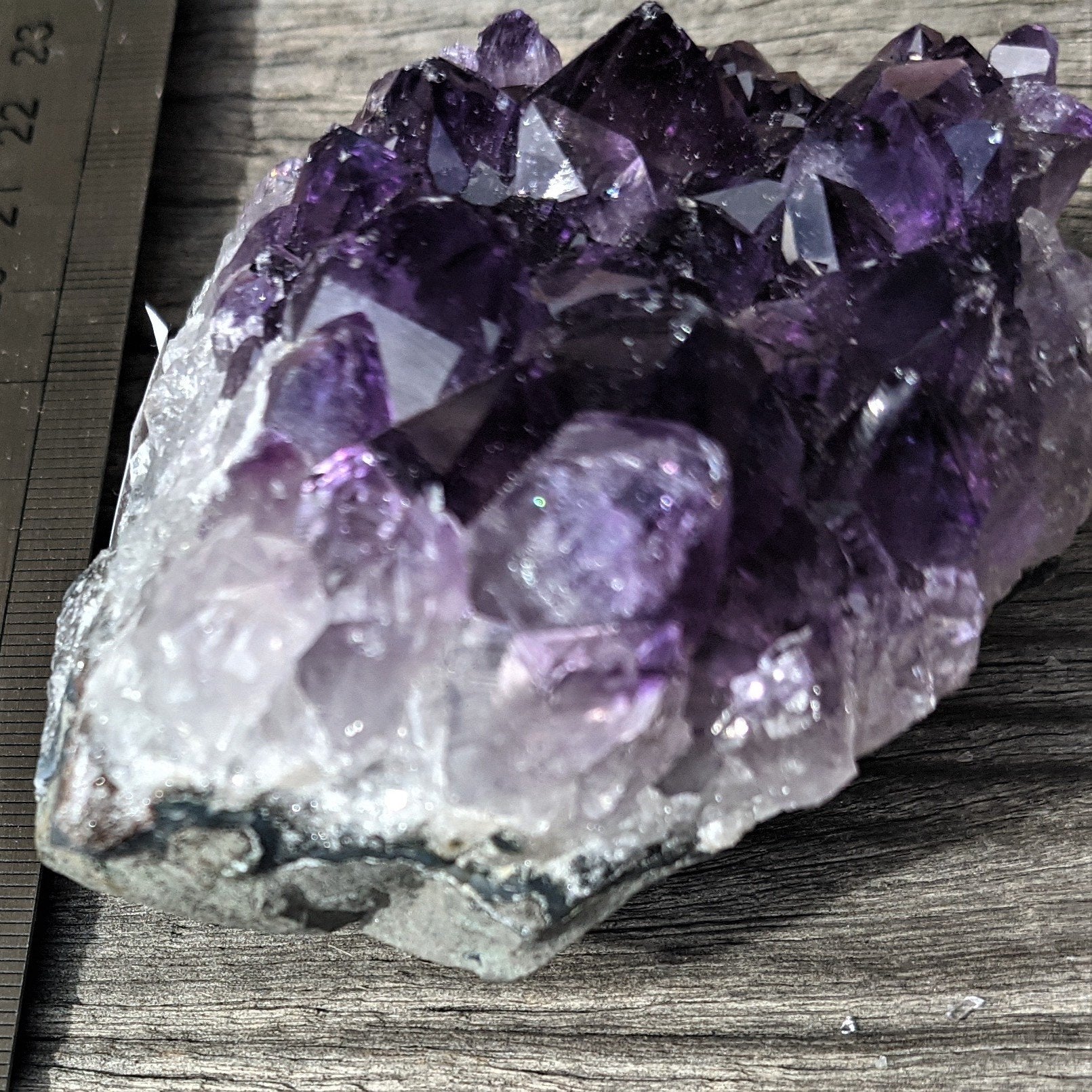 large amethyst crystal cluster