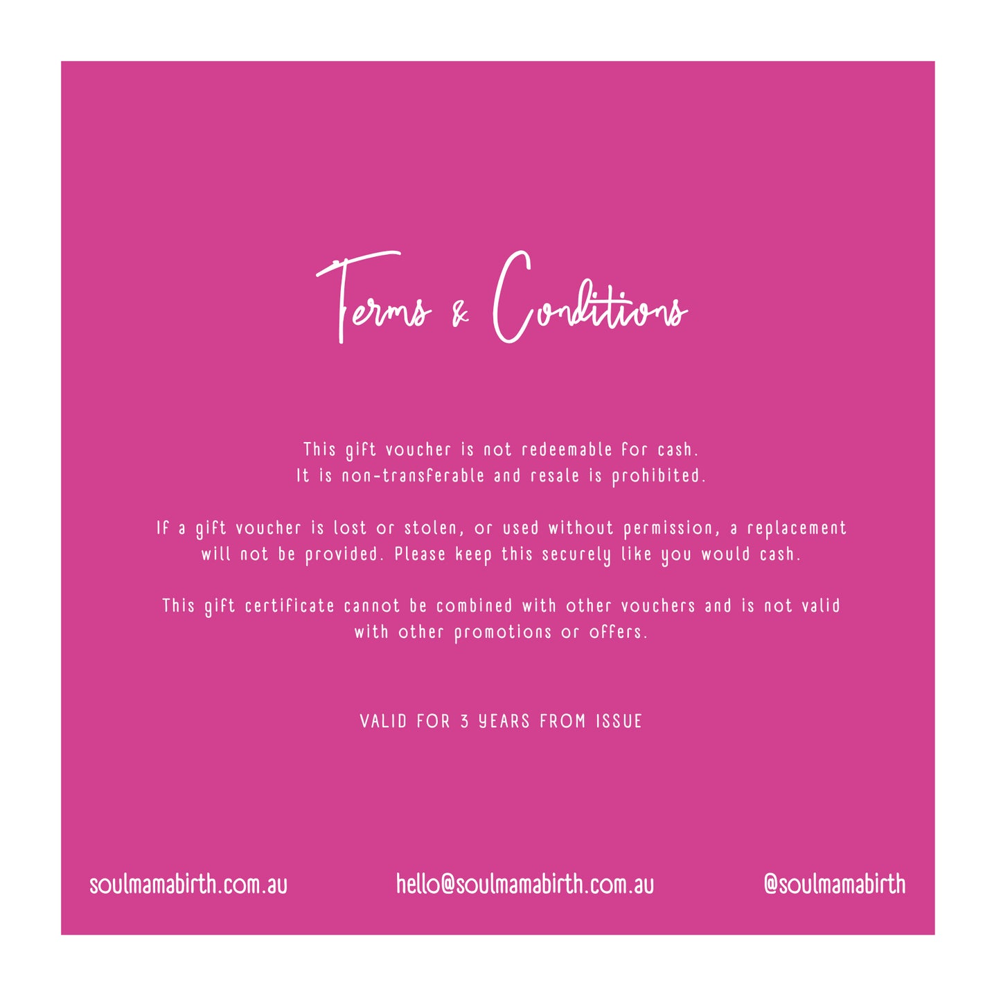 Gift Voucher- prenatal/postnatal/baby massage Gift Card Soularoma 