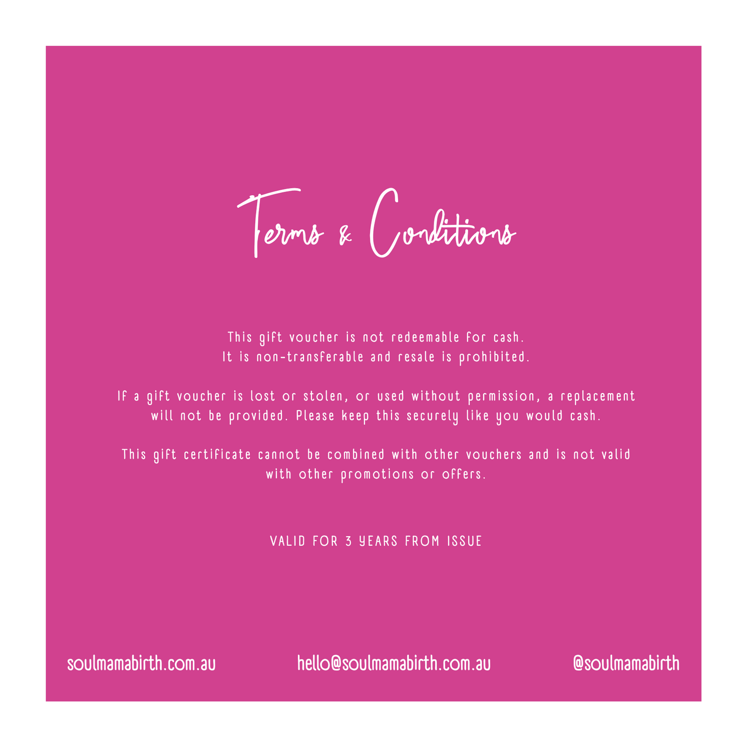 Gift Voucher- prenatal/postnatal/baby massage Gift Card Soularoma 