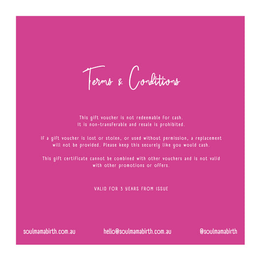 Gift Voucher- prenatal/postnatal/baby massage Gift Card Soularoma 
