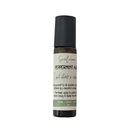 Peppermint aura roll-on essential oils remedies Soularoma 