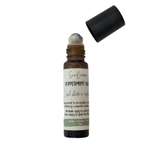 Peppermint aura roll-on essential oils remedies Soularoma 