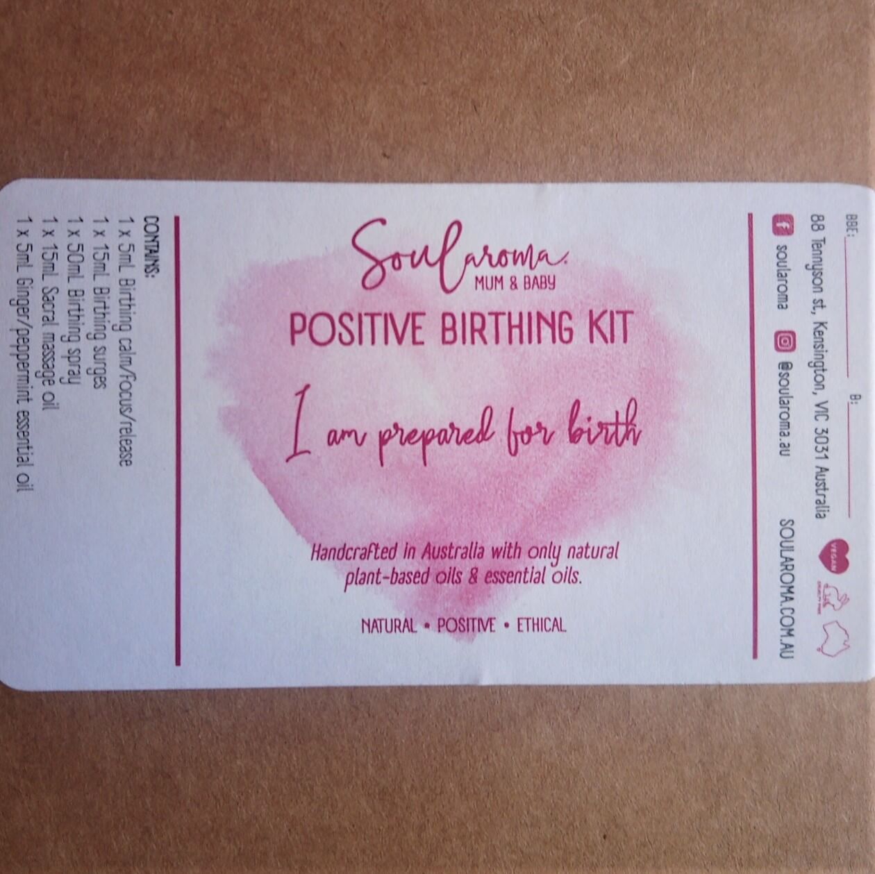 Soularoma Positive birthing kit