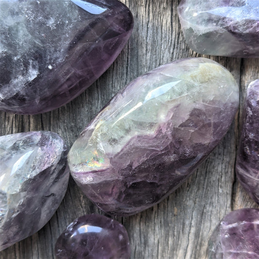 rainbow fluorite tumbles 