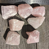 rose quartz crystals rough